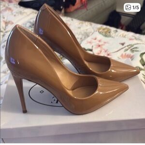Steve Madden Women's Patent Nude Pointed-Toe Stiletto Pumps